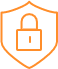 Security shield with lock icon