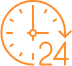 Clock icon with 24